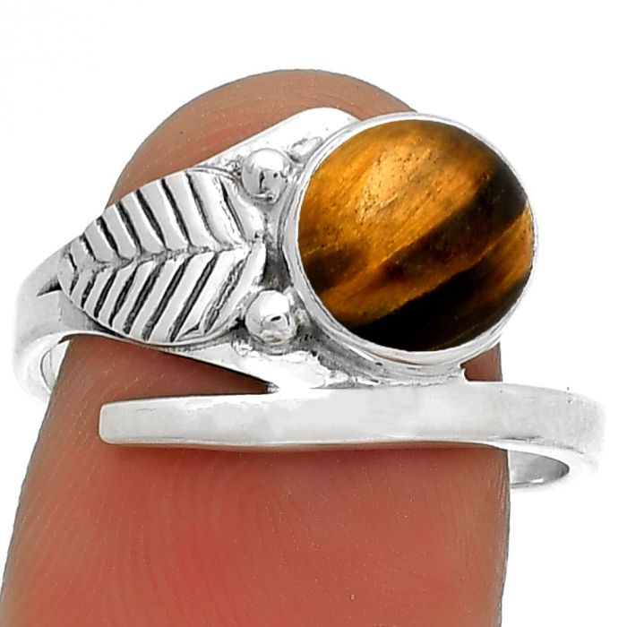 Natural Tiger Eye - Africa Ring size-8.5 SDR185694 R-1410, 8x8 mm