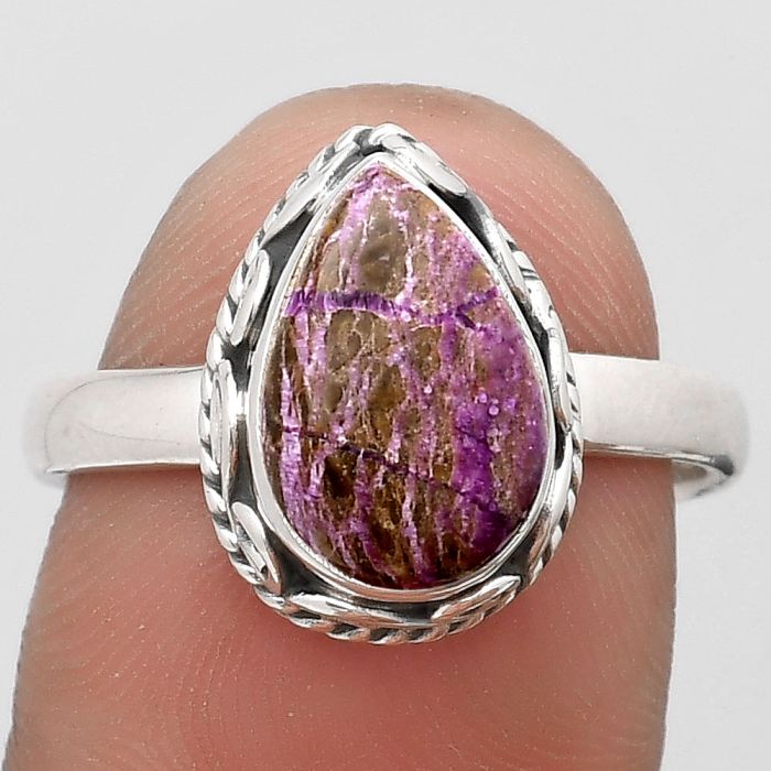 Natural Purpurite - South Africa Ring size-8.5 SDR187391 R-1196, 8x12 mm