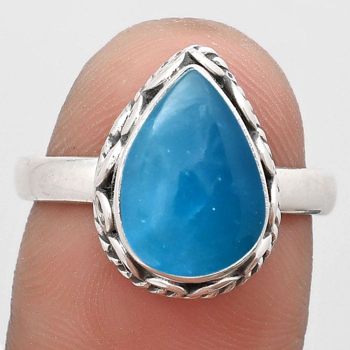 Natural Smithsonite Ring size-8 SDR187392 R-1196, 9x13 mm