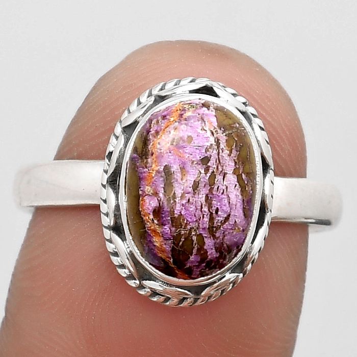 Natural Purpurite - South Africa Ring size-8.5 SDR187394 R-1196, 8x11 mm