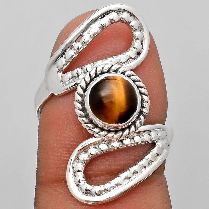 Natural Tiger Eye - Africa Ring size-7 SDR187562 R-1514, 7x7 mm