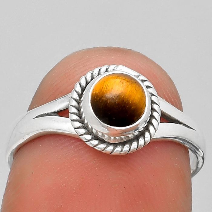 Natural Tiger Eye - Africa Ring size-7.5 SDR187772 R-1010, 6x6 mm