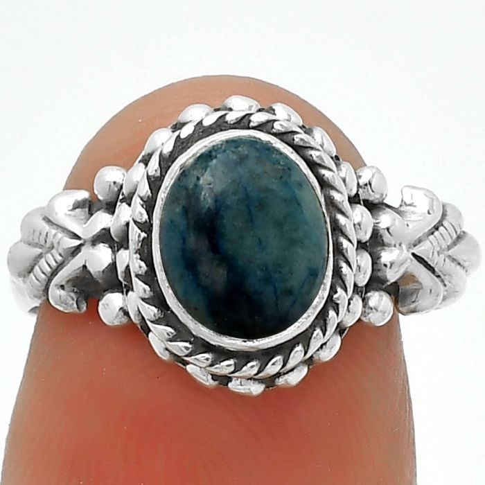 Natural Blue Scheelite - Turkey Ring size-7 SDR188156 R-1292, 6x8 mm