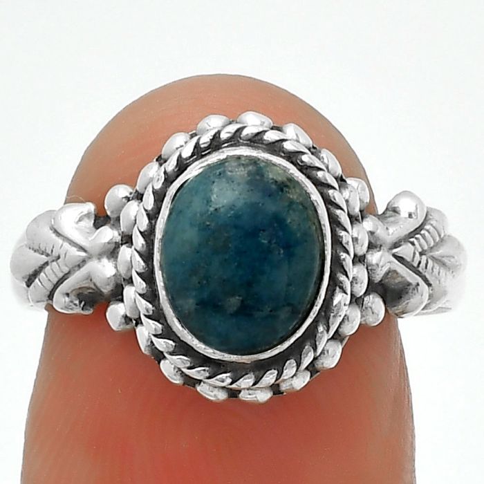 Natural Blue Scheelite - Turkey Ring size-8 SDR188175 R-1292, 6x8 mm