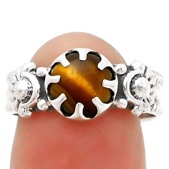 Natural Tiger Eye - Africa Ring size-8 SDR188288 R-1210, 8x8 mm