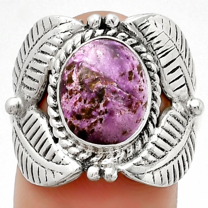 Southwest Design - Natural Purpurite Ring size-8 SDR188435 R-1387, 9x11 mm