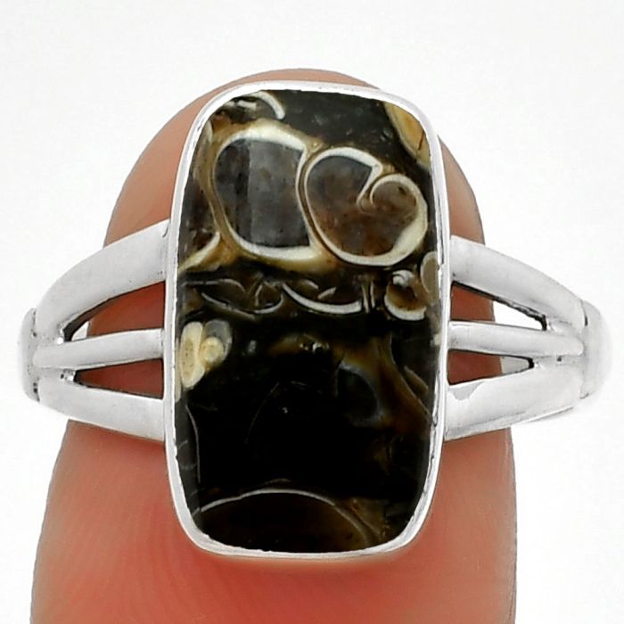 Natural Turtella Jasper - USA Ring size-8.5 SDR188667 R-1003, 9x15 mm