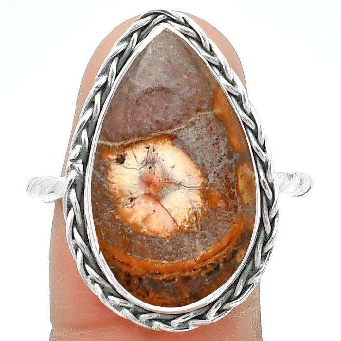 Natural Mexican Bird Eye Ring size-10 SDR188945 R-1142, 13x22 mm