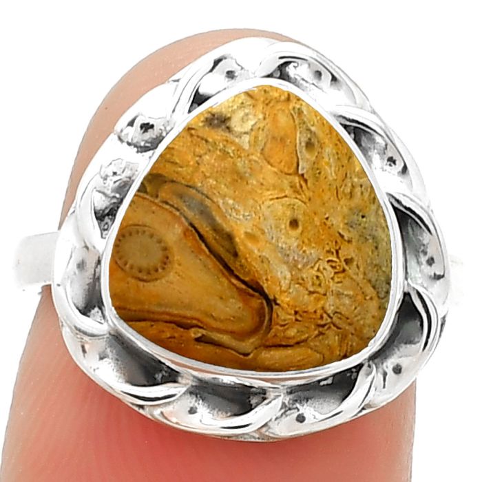 Natural Rock Calcy Ring size-7 SDR189295 R-1083, 12x12 mm