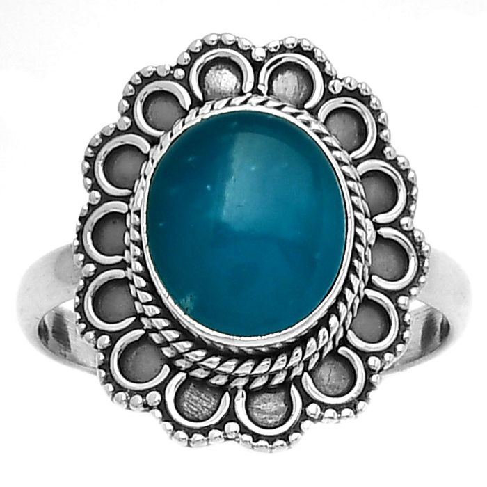Natural Smithsonite Ring size-10 SDR189666 R-1256, 9x11 mm