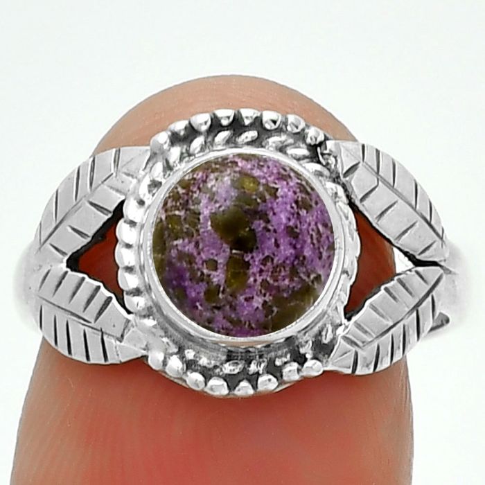 Natural Purpurite - South Africa Ring size-7.5 SDR190052 R-1387, 8x8 mm