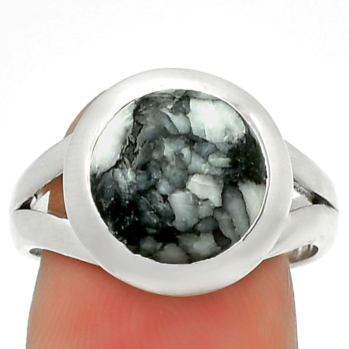 Natural Pinolith Stone Ring size-8 SDR190220 R-1005, 10x10 mm