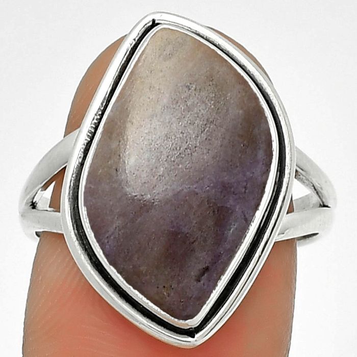 Natural Lavender Jade Ring size-8.5 SDR190259 R-1156, 11x19 mm