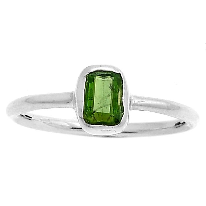 Natural Green Tourmaline Ring size-9 SDR190419 R-1004, 7x5 mm