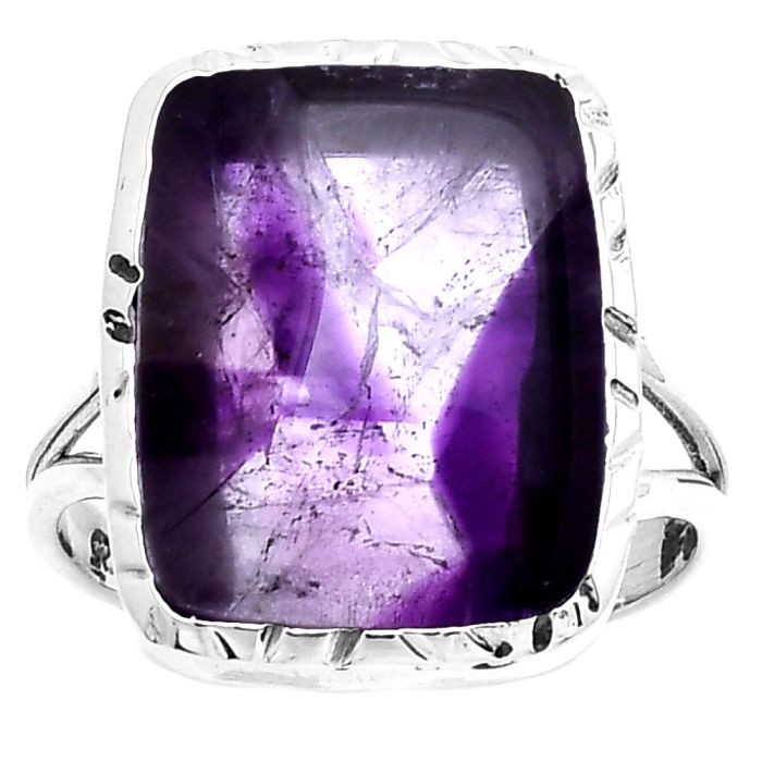 Super 23 Amethyst Mineral From Auralite 23 Ring size-8 SDR190522 R-1074, 12x16 mm