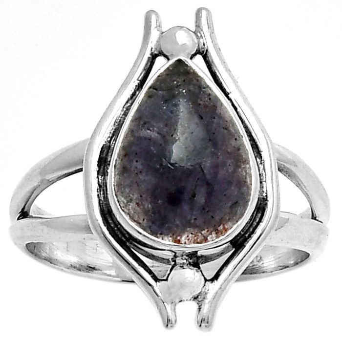 Natural Iolite Sunstone - India Ring size-8 SDR190782 R-1663, 9x12 mm