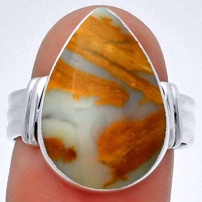 Natural Youngite Jasper Ring size-8 SDR190829 R-1470, 13x18 mm