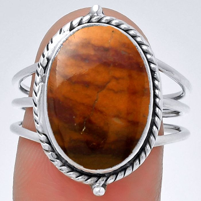 Natural Mookaite Ring size-9 SDR190848 R-1010, 12x16 mm
