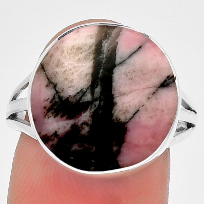 Natural Rhodonite Ring size-8.5 SDR191903 R-1003, 15x15 mm