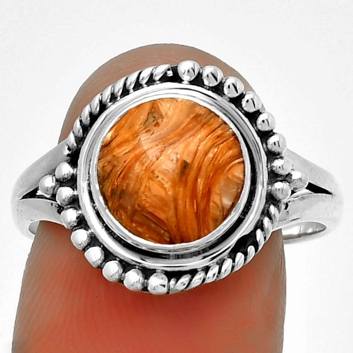 Natural Caramel Opal Ring size-9 SDR192601 R-1253, 9x9 mm