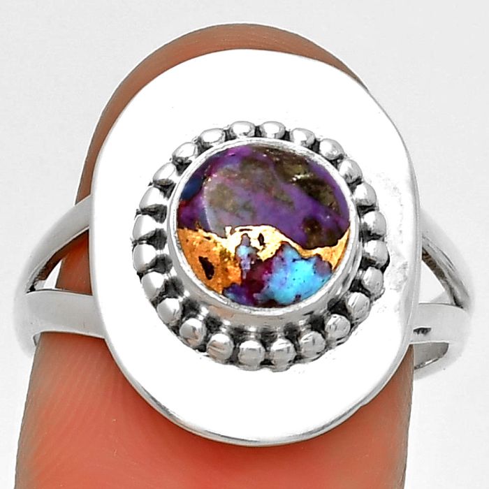 Copper Purple Turquoise - Arizona Ring size-8 SDR192900 R-1458, 8x8 mm