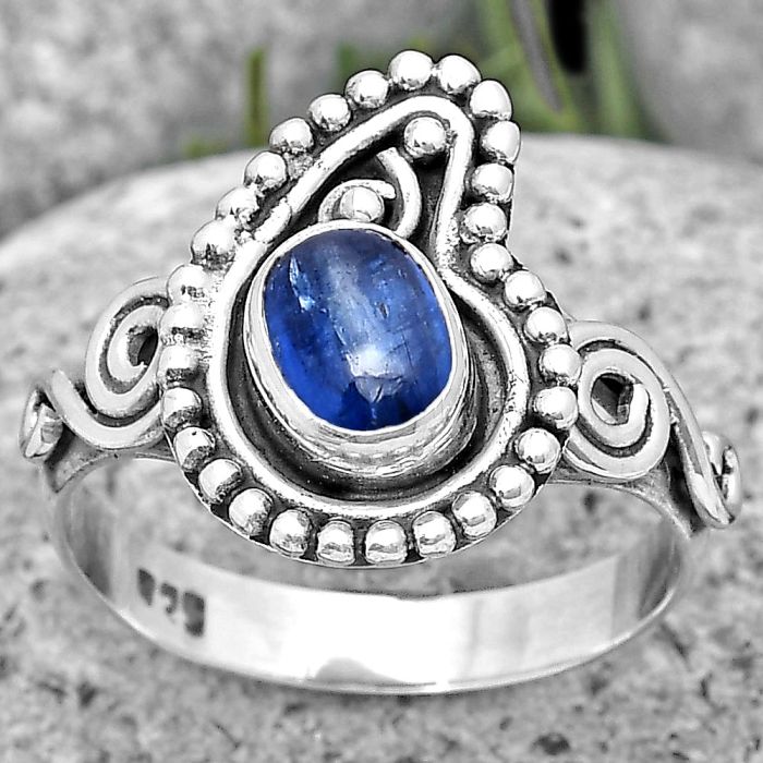 Mango Design - Blue Kyanite - Brazil Ring size-8 SDR193908 R-1494, 7x5 mm