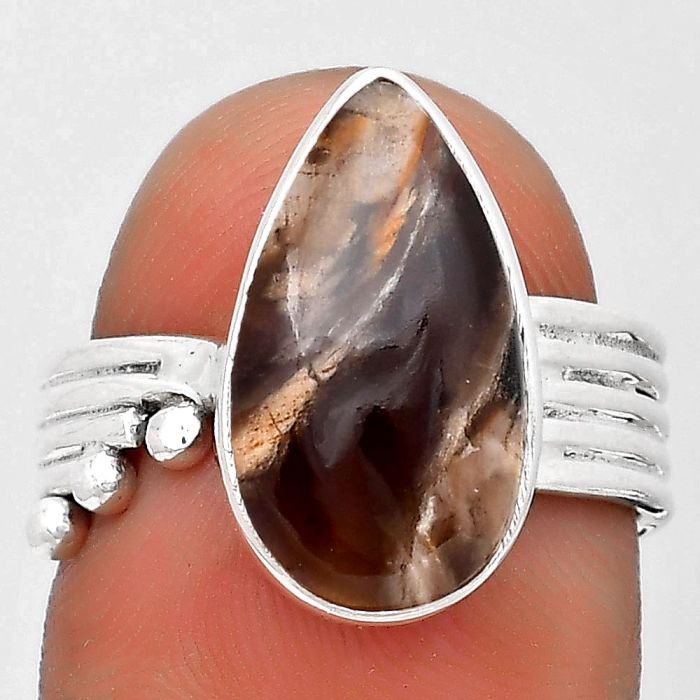 Natural Red Palm Root Agate Ring size-7 SDR193993 R-1492, 9x16 mm