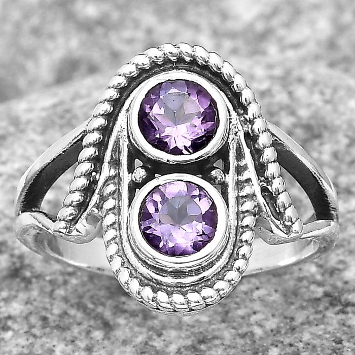 Natural Amethyst - Brazil Ring size-8 SDR195863 R-1027, 5x5 mm