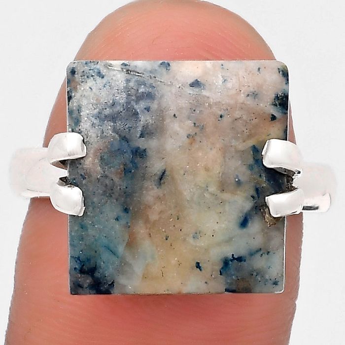 Natural Blue Scheelite - Turkey Ring size-9 SDR198428 R-1504, 14x15 mm