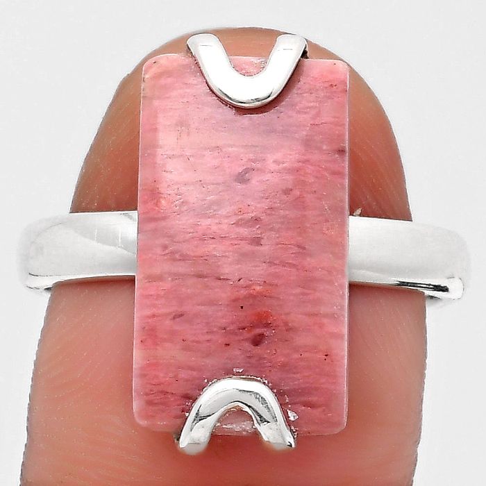 Natural Pink Tulip Quartz Ring size-9 SDR198937 R-1479, 10x18 mm