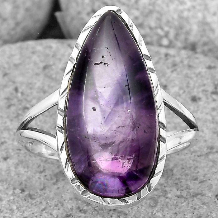 Super 23 Amethyst Mineral From Auralite 23 Ring size-8 SDR201987 R-1074, 10x21 mm