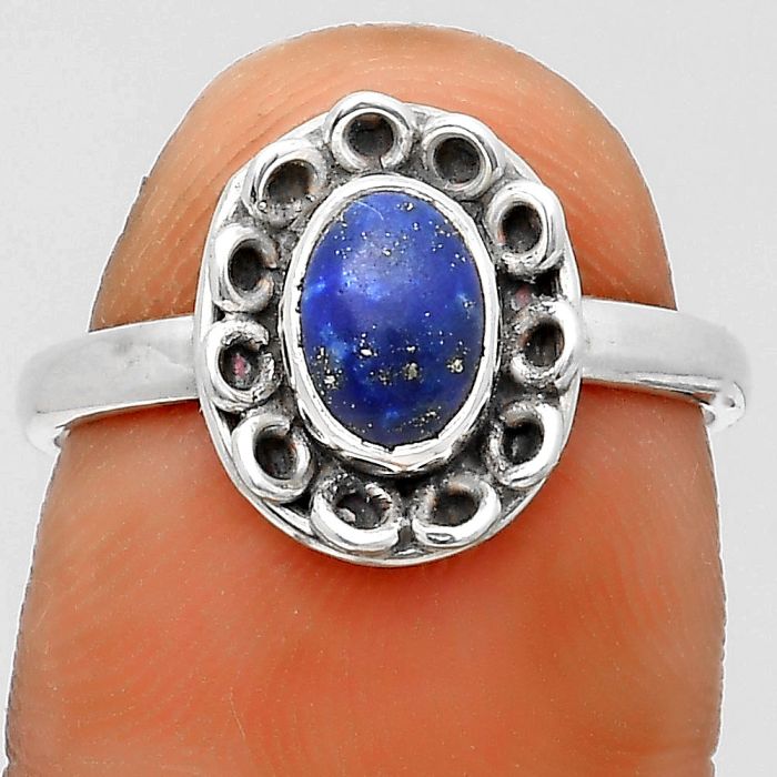 Natural Lapis Lazuli - Afghanistan Ring size-7.5 SDR202485 R-1395, 7x5 mm