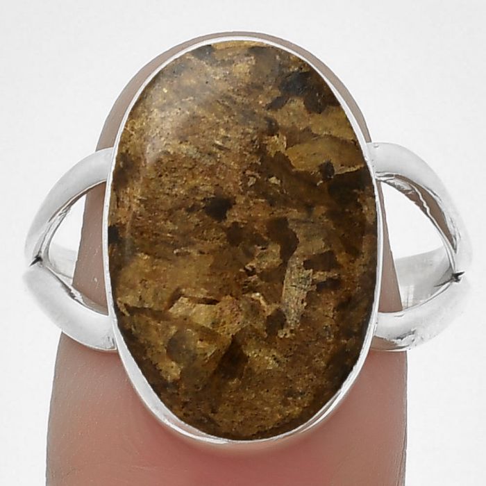 Natural Bronzite Ring size-9.5 SDR204483 R-1002, 12x19 mm