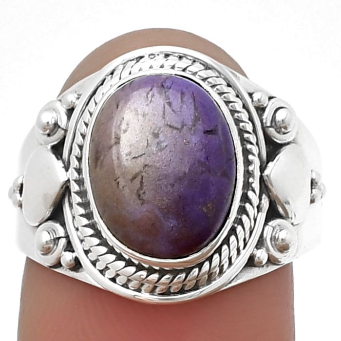 Lavender Jade Ring size-8 SDR206045 R-1291, 9x12 mm