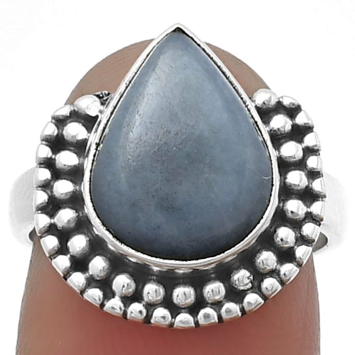 Angelite Ring size-6.5 SDR206429 R-1150, 10x13 mm