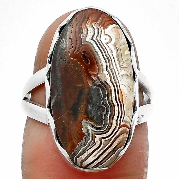 Laguna Lace Agate Ring size-6 SDR207678 R-1338, 12x21 mm