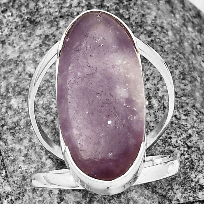 Purple Lepidolite Ring size-8 SDR208050 R-1427, 11x24 mm