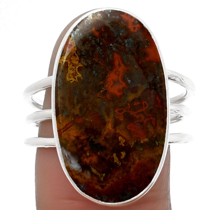 Rare Cady Mountain Agate Ring size-9 SDR208194 R-1003, 14x24 mm