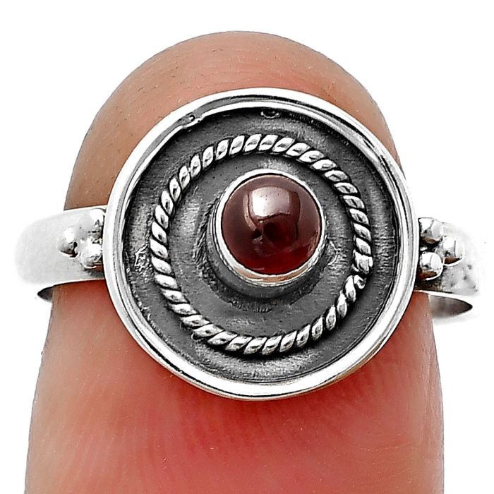 Rhodolite Garnet Ring size-8 SDR208683 R-1439, 4x4 mm
