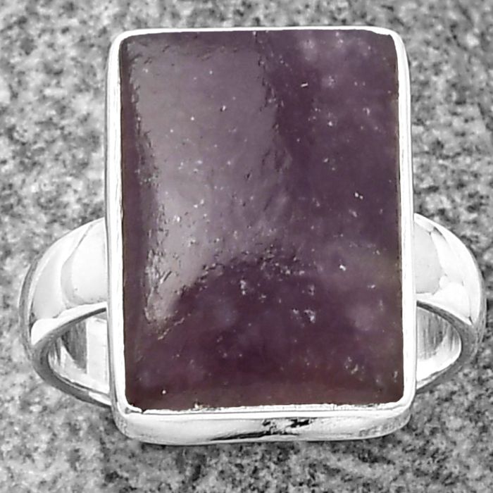 Purple Lepidolite Ring size-7 SDR209199 R-1001, 12x17 mm