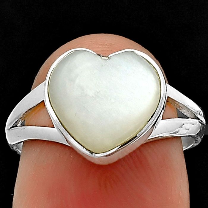 Heart Srilankan Moonstone Ring Size-7 SDR209810 R-1073, 10x11 mm
