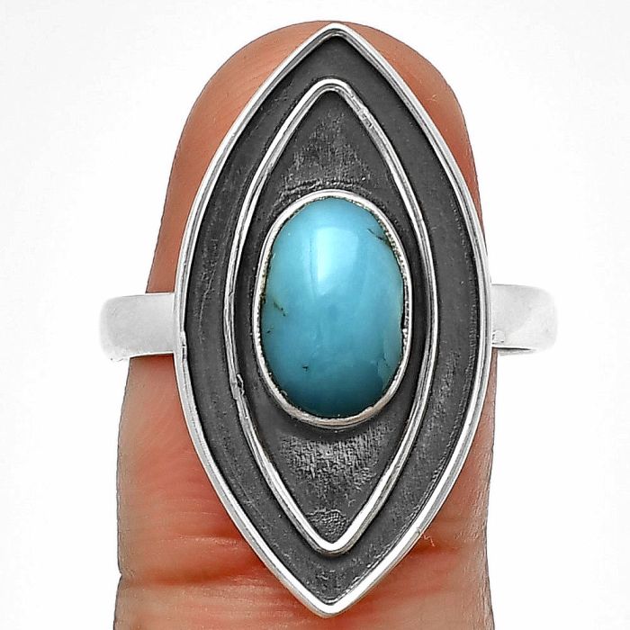 Egyptian Turquoise Ring Size-9.5 SDR209897 R-1391, 6x10 mm