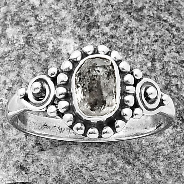Herkimer Diamond Ring Size-8.5 SDR210074 R-1071, 5x7 mm