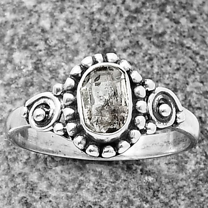 Herkimer Diamond Ring Size-9.5 SDR210075 R-1071, 5x8 mm