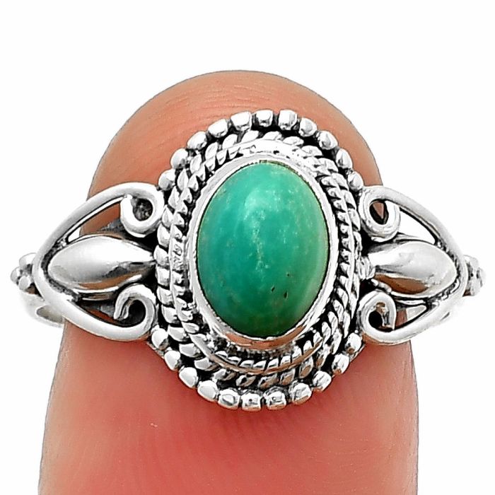 Egyptian Turquoise Ring Size-9 SDR210107 R-1300, 6x8 mm