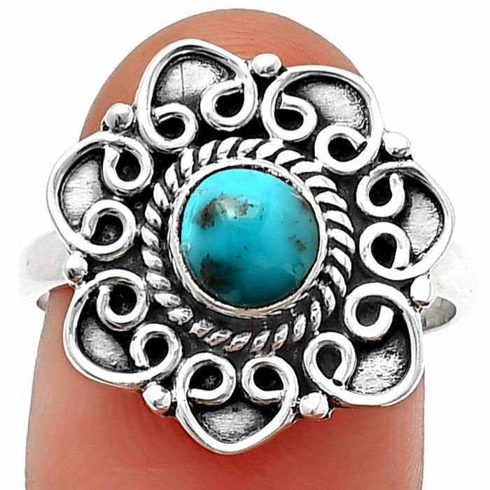 Egyptian Turquoise Ring Size-8 SDR210121 R-1337, 6x6 mm