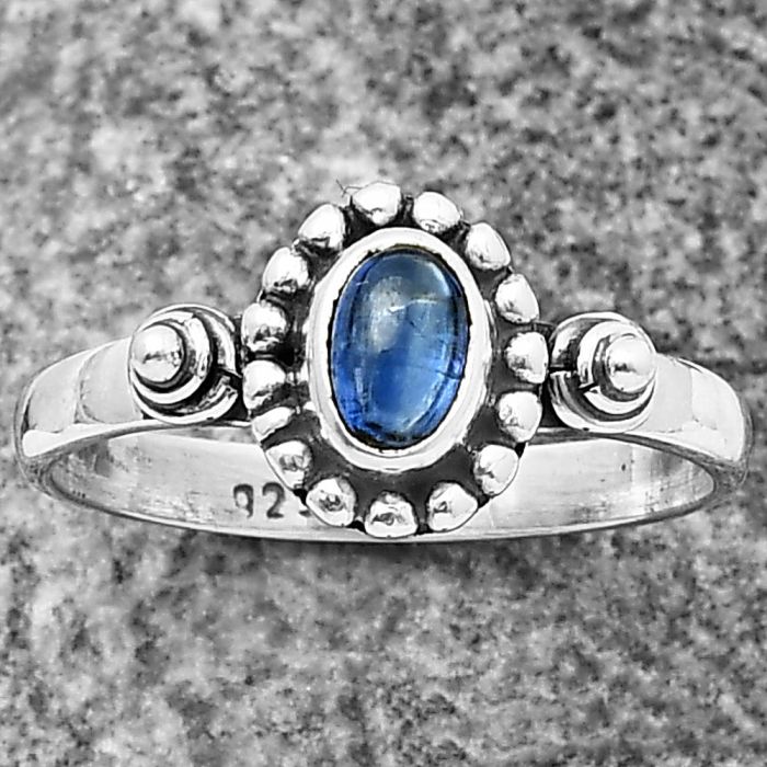 Blue Kyanite Ring Size-9 SDR210260 R-1071, 6x4 mm