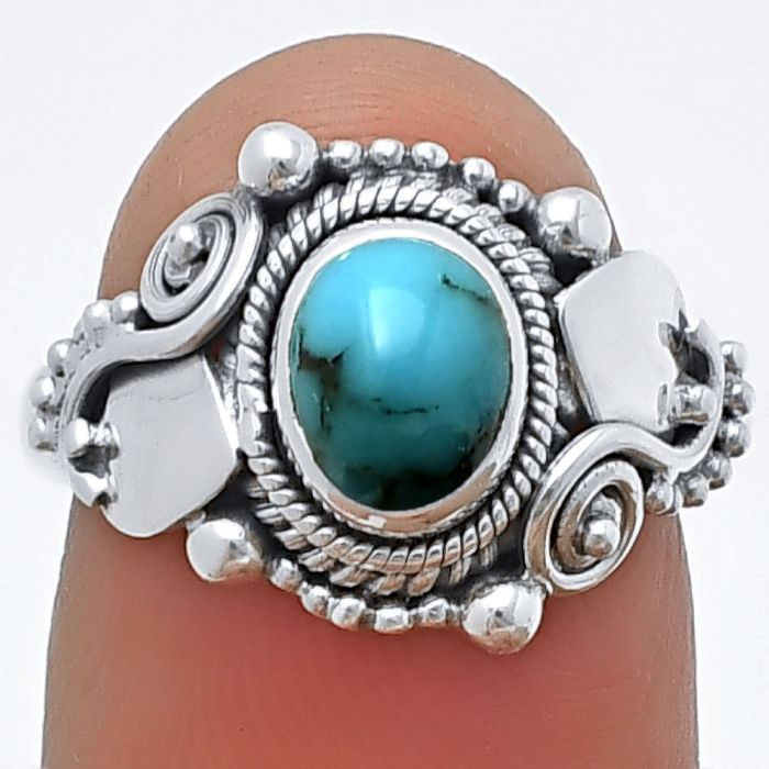 Egyptian Turquoise Ring Size-7 SDR210561 R-1405, 6x7 mm