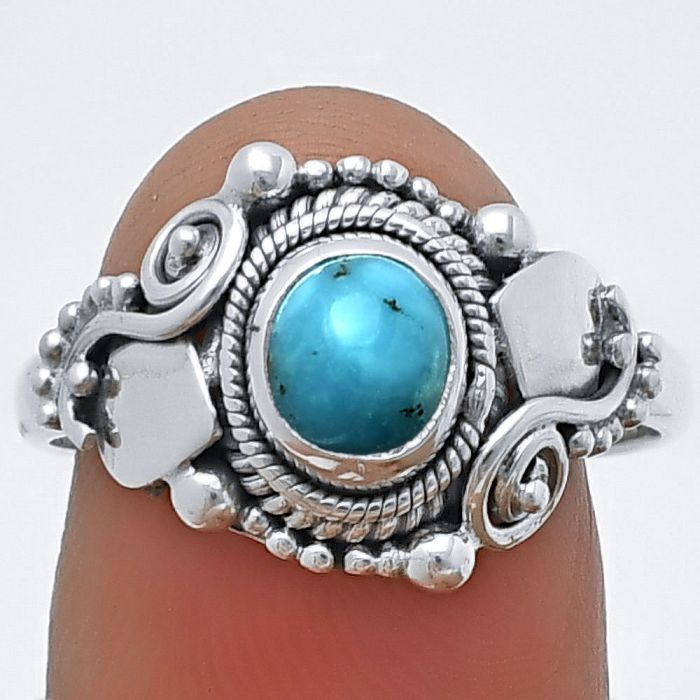 Egyptian Turquoise Ring Size-9 SDR210562 R-1405, 5x6 mm