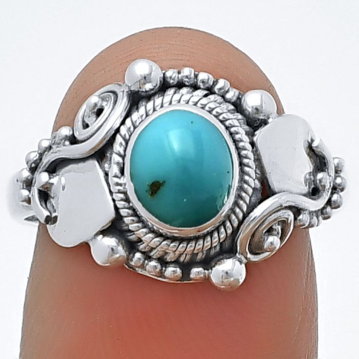 Egyptian Turquoise Ring Size-8 SDR210563 R-1405, 6x7 mm